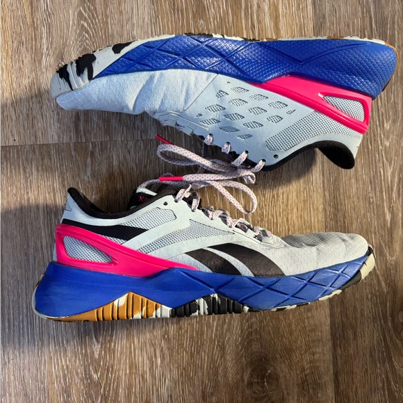 Reebok NANOFLEX TR Women's Blue and Pink Athletic Shoes - Picture 1 of 11